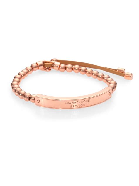 michael kors heritage bracelet rose gold|Michael Kors bracelet sale.